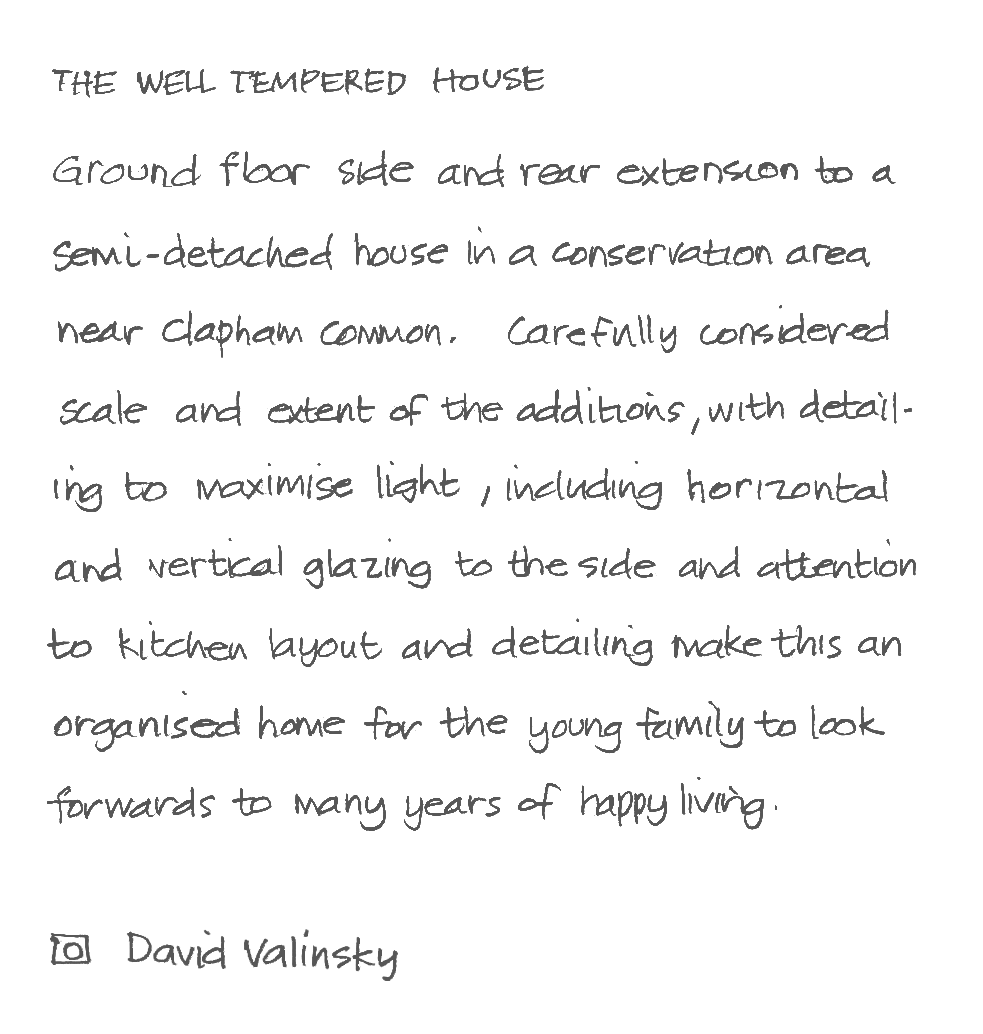 Text describing architectural project